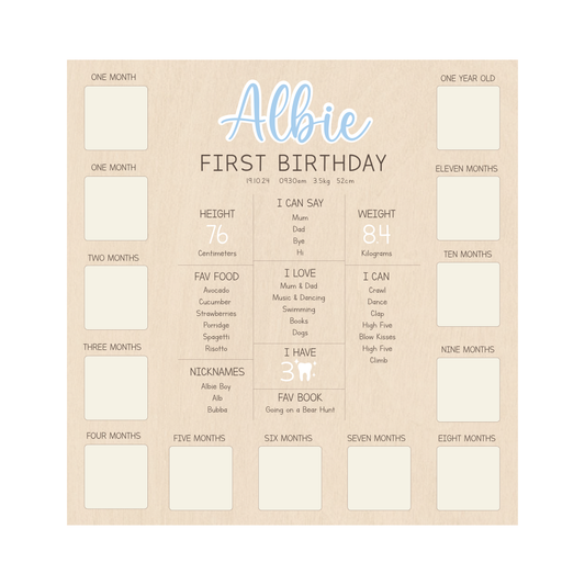 All-in-One Milestone + Photo Board - No Theme