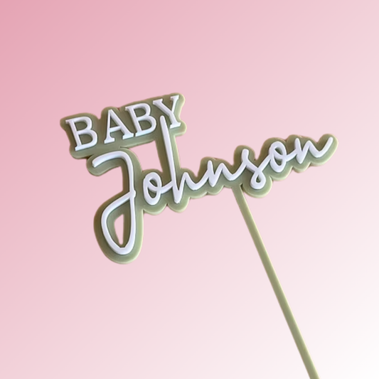 Baby ' Surname' Cake Topper