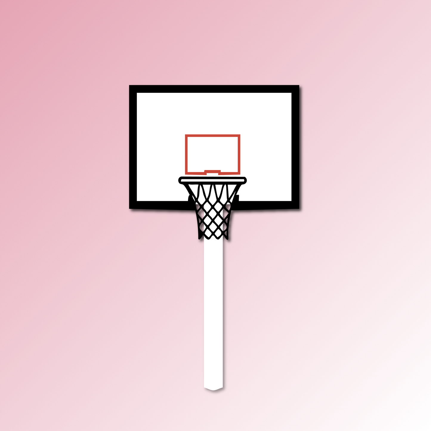 Basketball Backboard Acrylic Cake Topper/Plaque