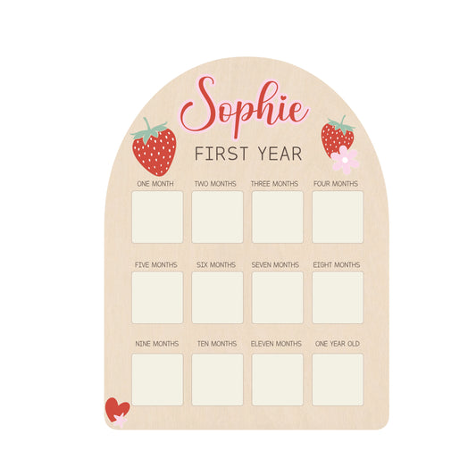 First Year Photo Board - Strawberry