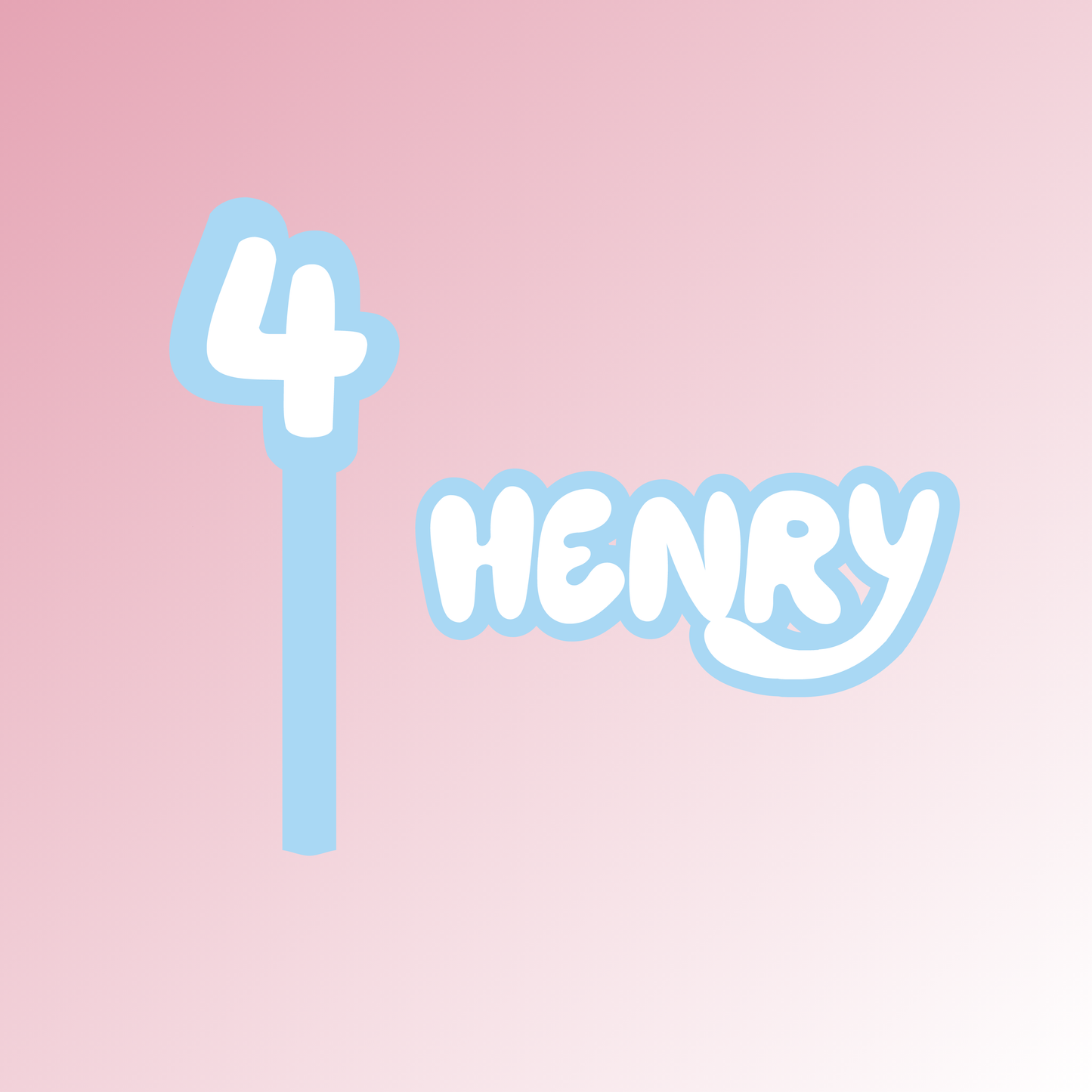 Bluey Theme – Name Plaque & Age Topper Set