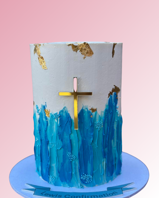 Thin Cross Acrylic Cake Topper / Plaque