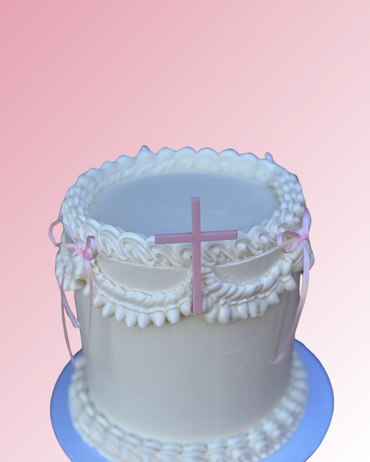 Thick Cross Acrylic Cake Topper / Plaque