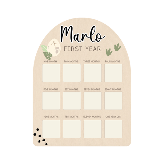 First Year Photo Board - Dinosaur