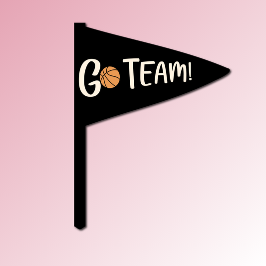 Basketball Flag – Acrylic Cake Topper/Plaque
