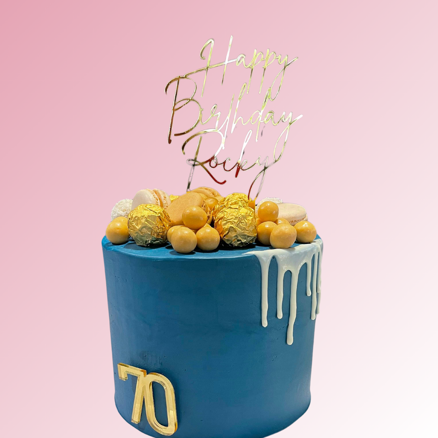 Happy Birthday Name & Age Acrylic Cake Topper & Plaque Set