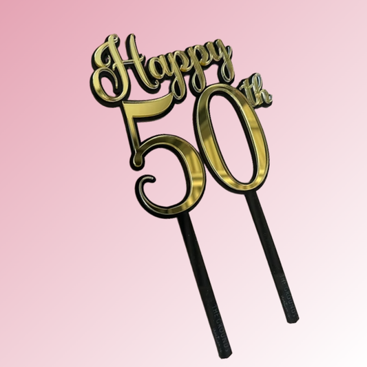 Happy Number - Cake Topper/Plaque