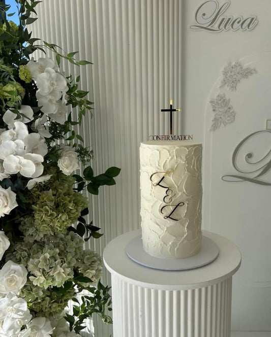 Initial Acrylic Cake Topper / Plaque