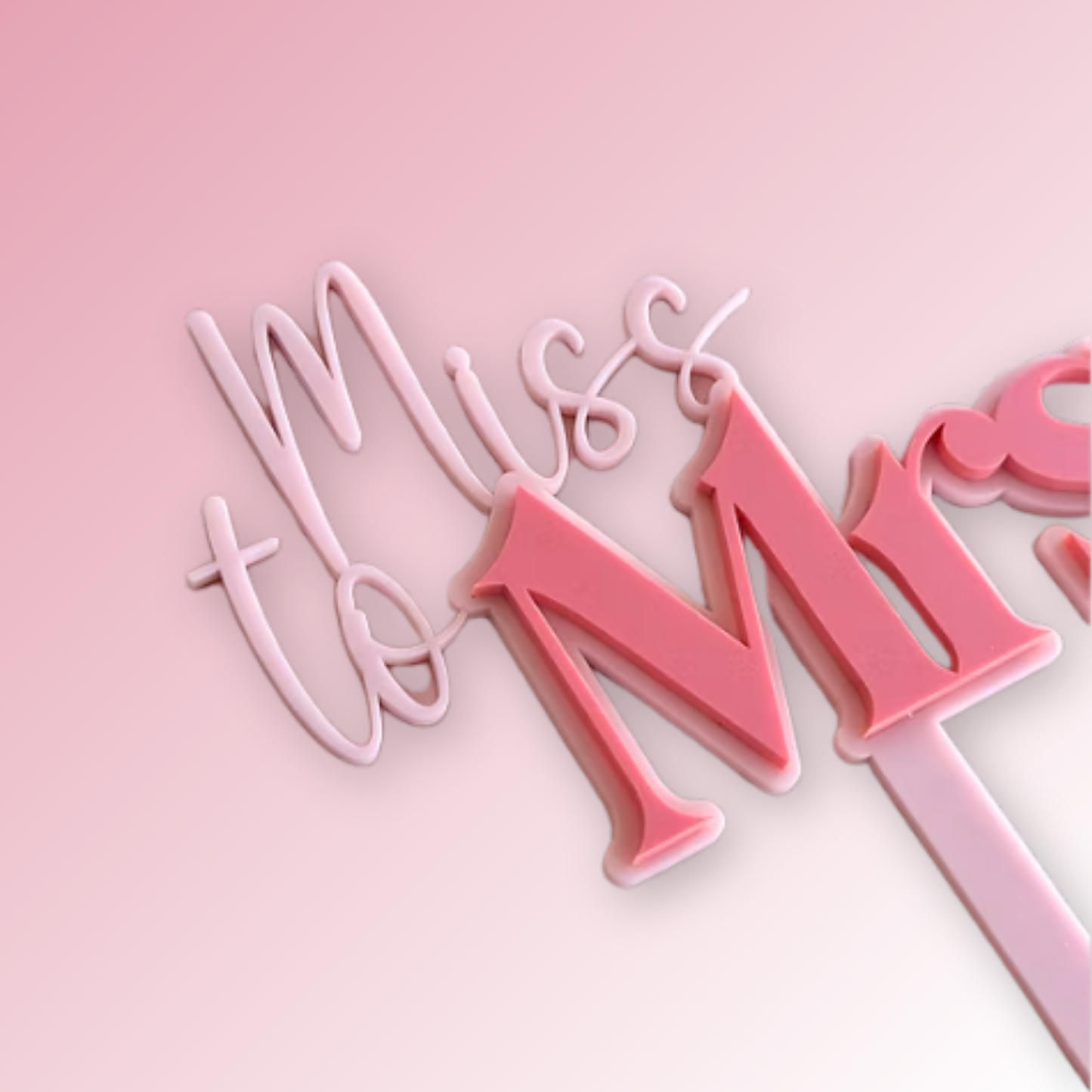 From Miss to Mrs Cake Topper