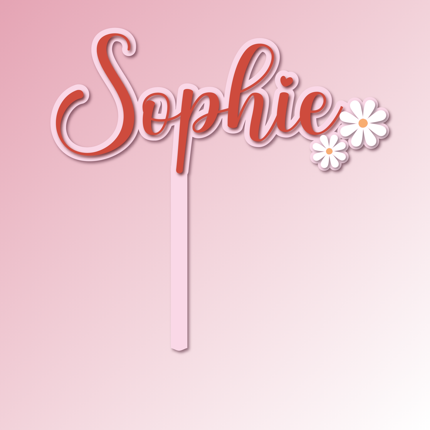 Name – Daisy Theme Acrylic Cake Topper/Plaque