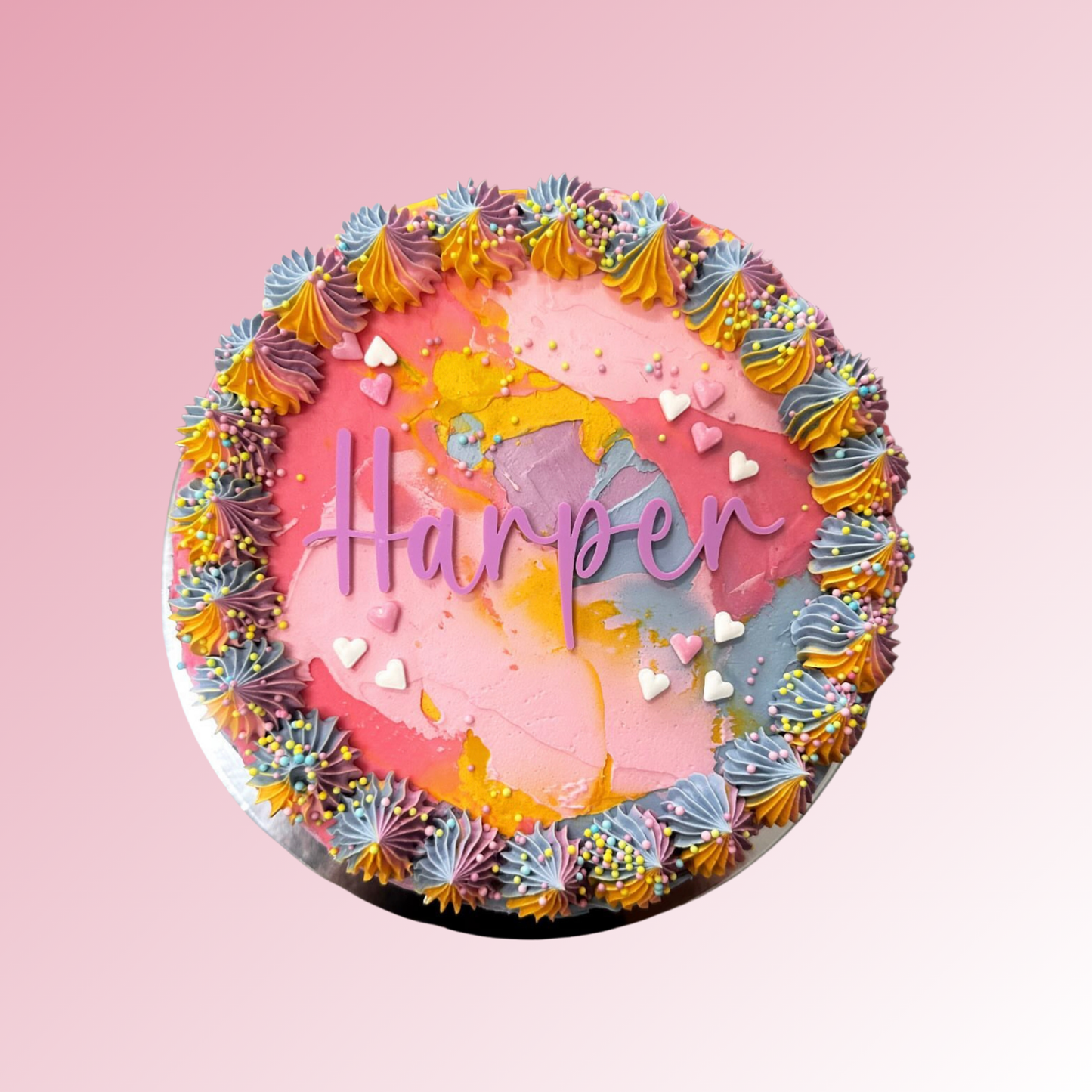 Name Acrylic Cake Charm
