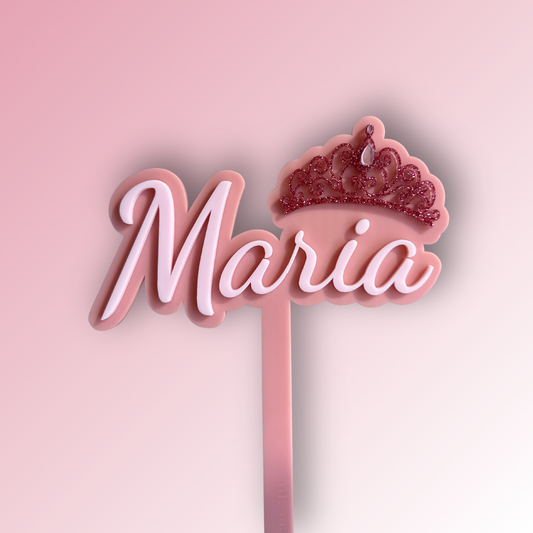 Name – Princess Acrylic Cake Topper/Plaque
