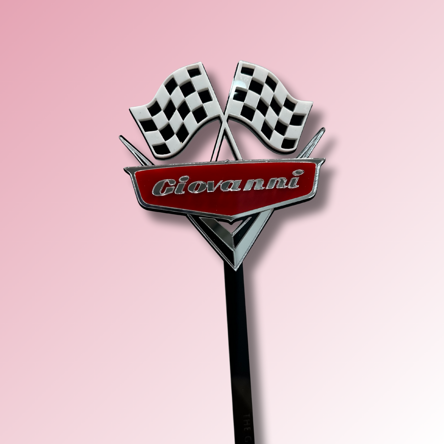 Name – Car's Theme Acrylic Cake Topper/Plaque