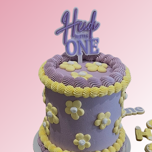 Name Turns [Age] Acrylic Cake Topper/Plaque