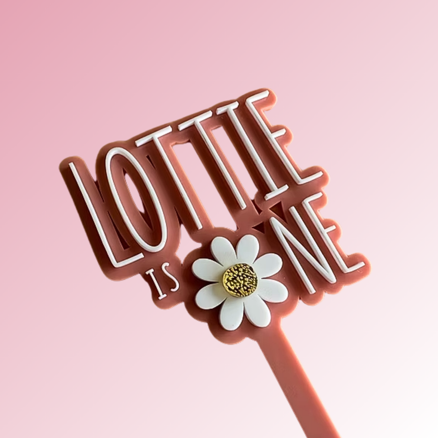 Name is One, Two or Four – Daisy Acrylic Topper/Plaque