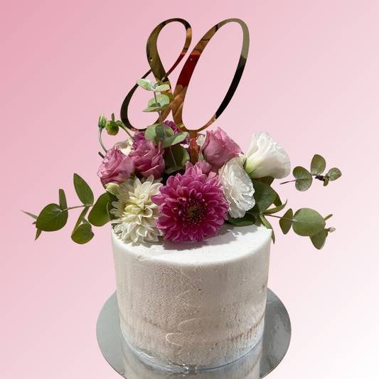 Number Single Acrylic Cake Topper/Plaque