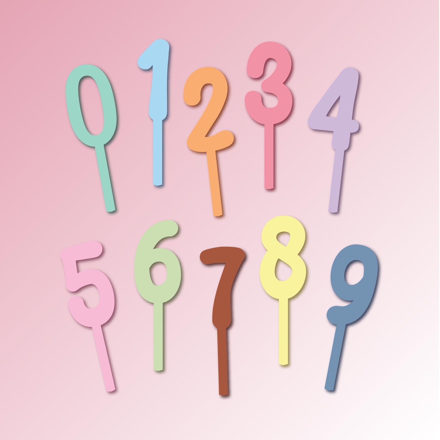 Number Single Acrylic Cake Topper/Plaque