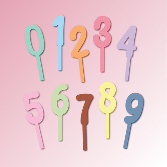 Number Cake Toppers - Acrylic Cake Topper