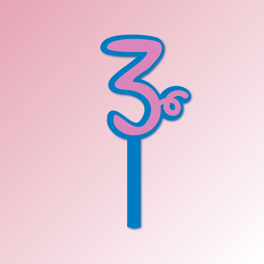 Pepper Pig Theme – Number Plaque/Topper