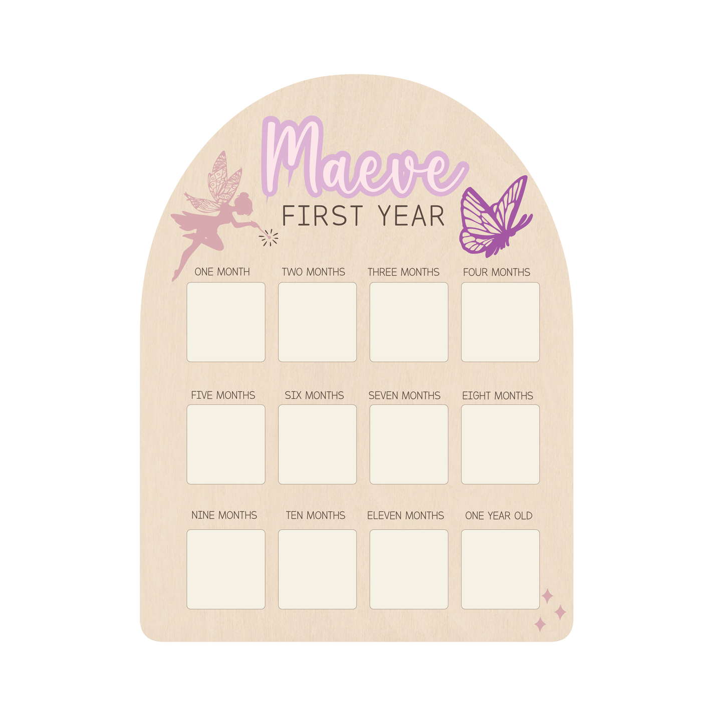 First Year Photo Board - Butterflies & Fairy's