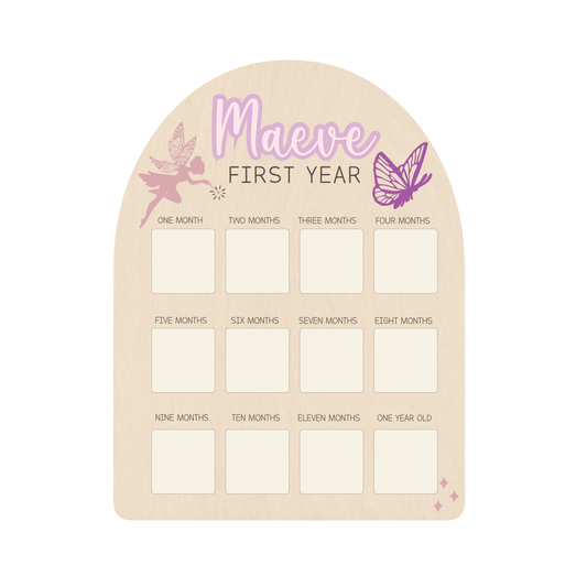 First Year Photo Board - Butterflies & Fairy's
