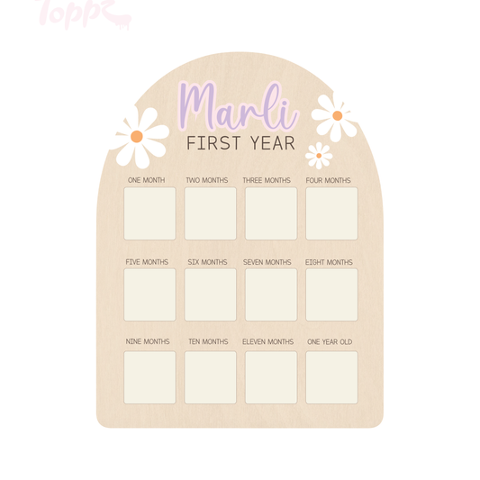 First Year Photo Board - Daisy