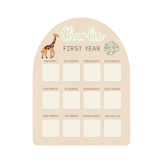 First Year Photo Board - Safari