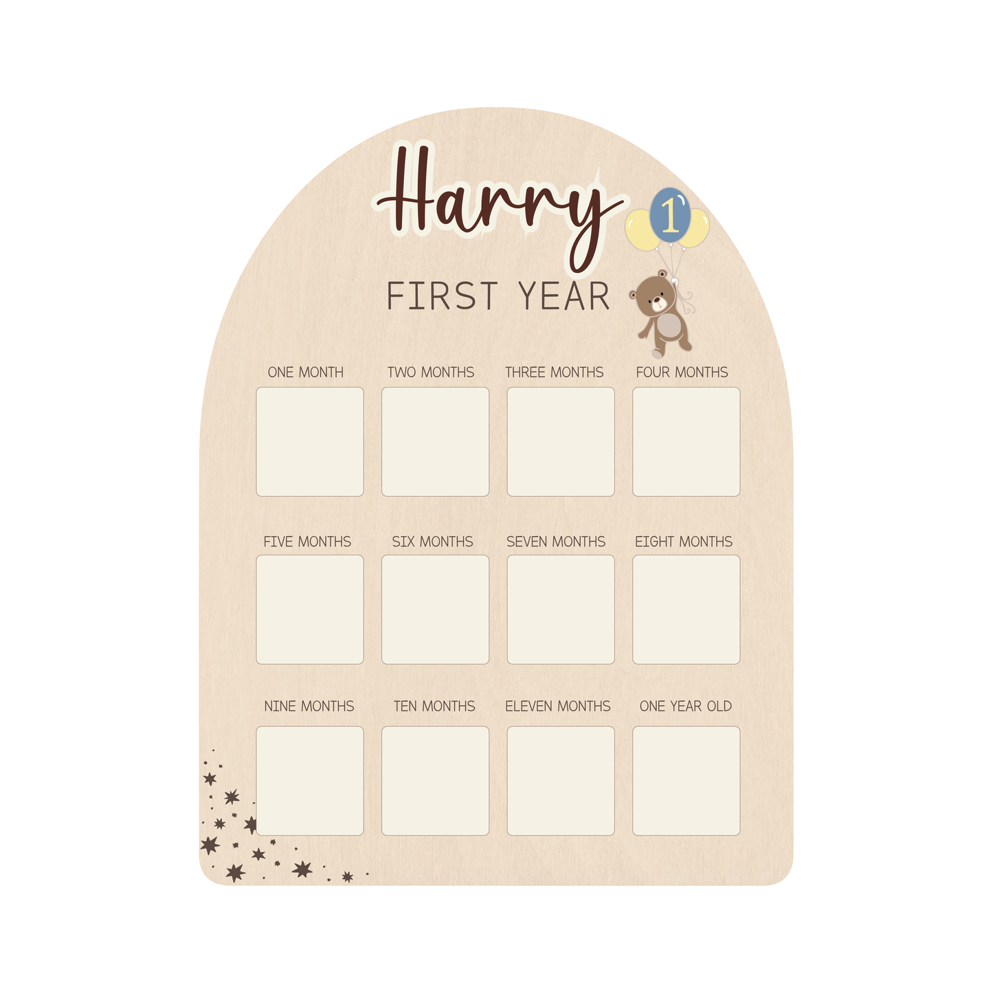 First Year Photo Board - Teddy Bear