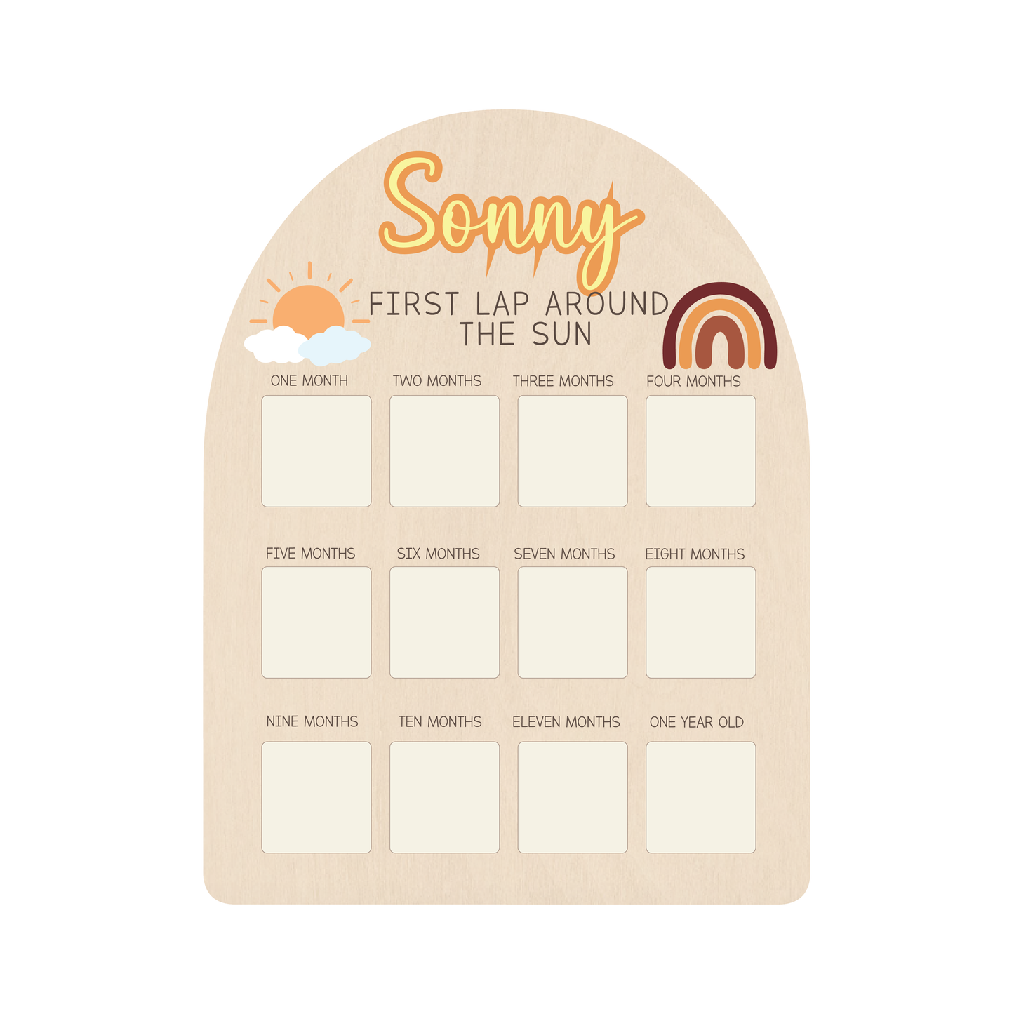 First Year Photo Board - Sun