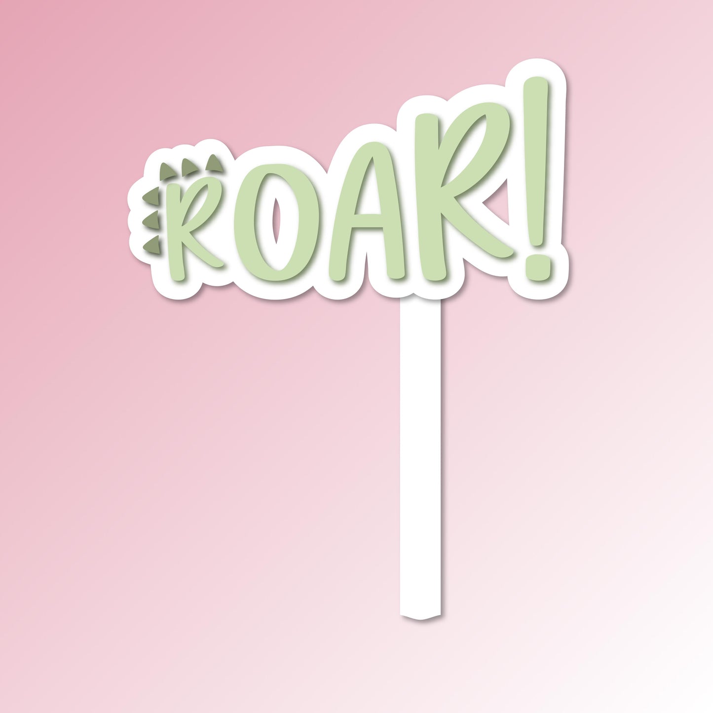 "Roar!" Acrylic Cake Topper/Plaque