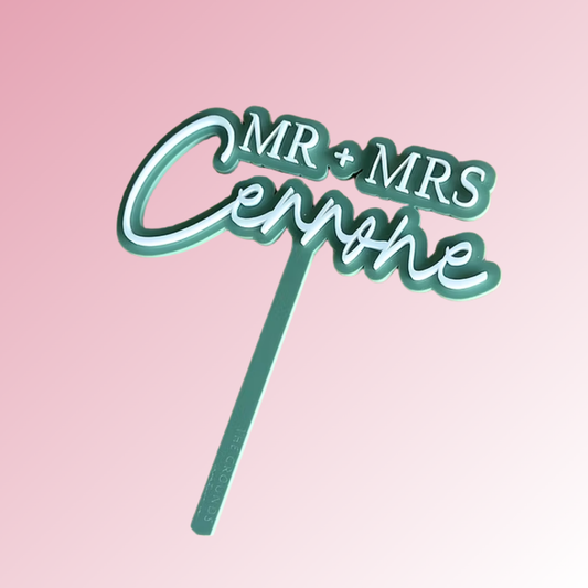 Titles + Surname Acrylic Topper/Plaque