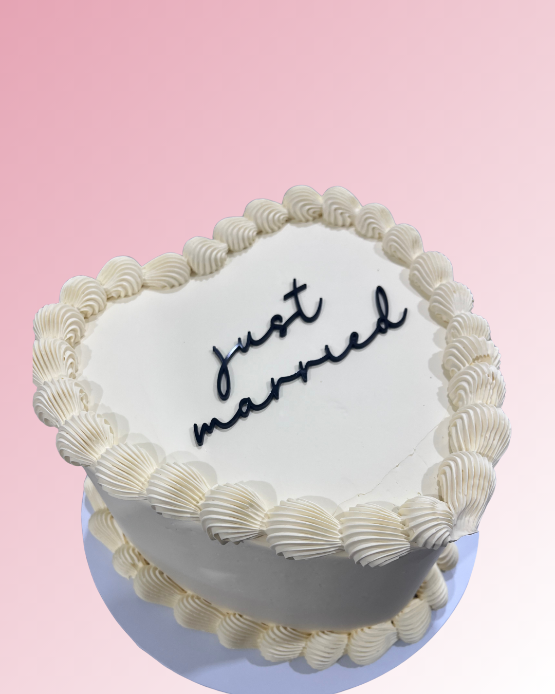 Just Married Acrylic Cake Charm